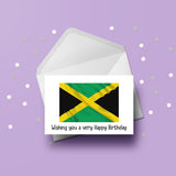 Jamaica Flag Birthday Card