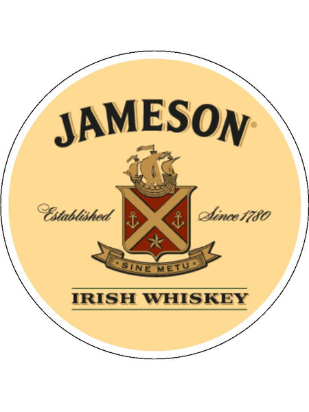 Jameson Whiskey Logo Edible Icing Cake Topper