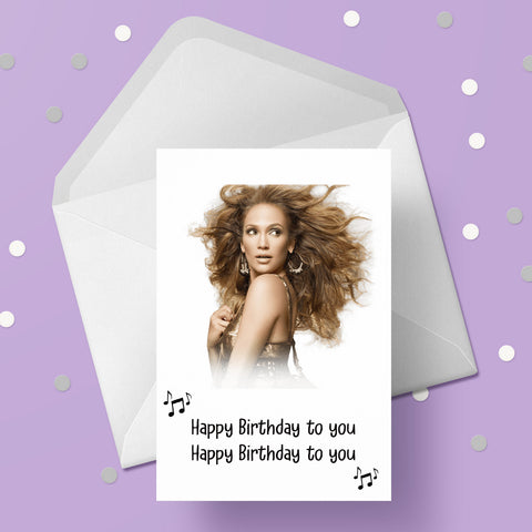 Jennifer Lopez 01 Birthday Card