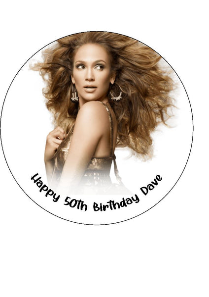 Jennifer Lopez 03 Edible Icing Cake Topper