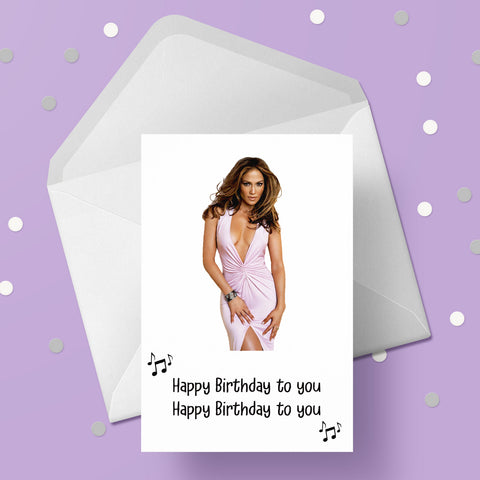 Jennifer Lopez 02 Birthday Card