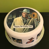 John Wayne 02 Edible Icing Cake Topper or Ribbon