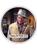 John Wayne 02 Edible Icing Cake Topper or Ribbon
