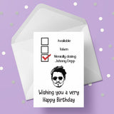 Johnny Depp Birthday Card - Funny mentally dating ....