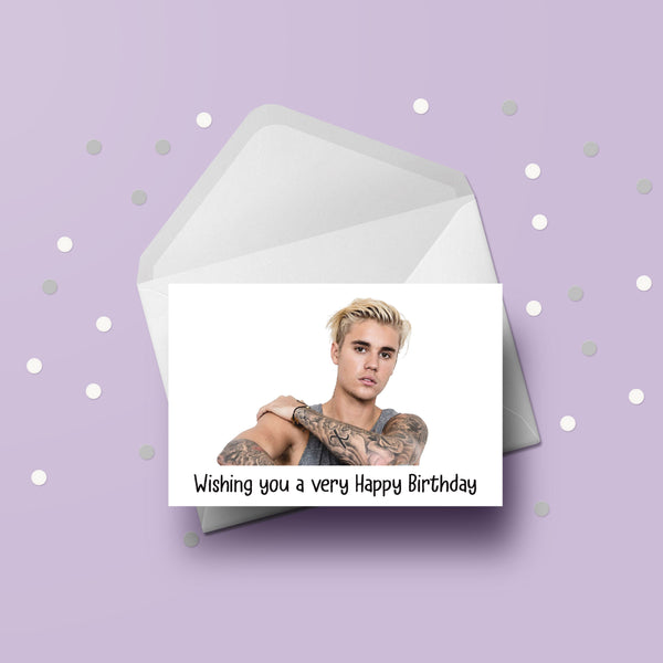 Justin Bieber Birthday Card 03