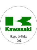 Kawasaki Logo Edible Icing Cake Topper