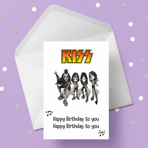 Kiss (the band) Birthday Card