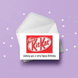 Kit Kat Chocolate Birthday Card