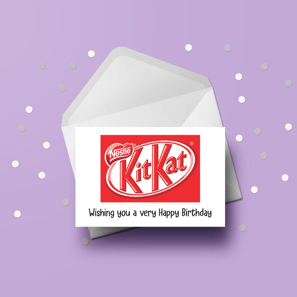 Kit Kat Chocolate Birthday Card