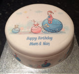 Knit Knitting Edible Icing Cake Topper 01