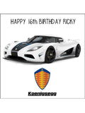Koenigsegg Agera Car Edible Icing Cake Topper