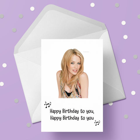 Kylie Minogue 02 Birthday Card