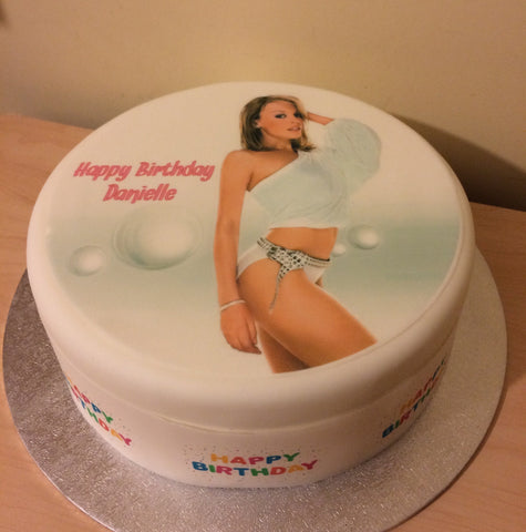 Kylie Minogue 01 Edible Icing Cake Topper or Ribbon