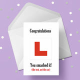 Driving Test Card Funny Congrats