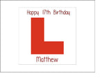 L Plates Edible Icing Cake Topper