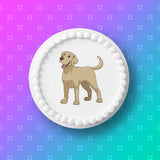 Labrador Dog Edible Icing Cake Topper 03 - Golden Lab