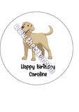 Labrador Dog Edible Icing Cake Topper 03 - Golden Lab