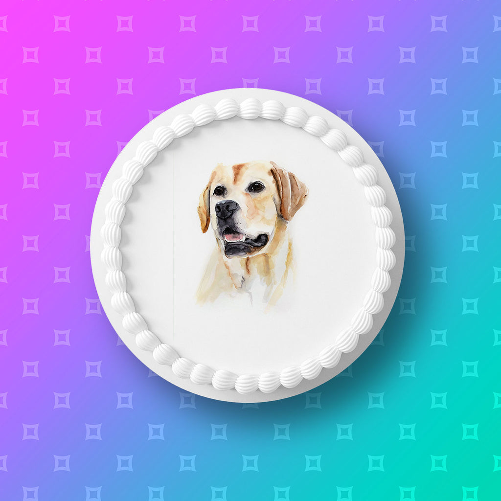 Yellow lab cake topper discount