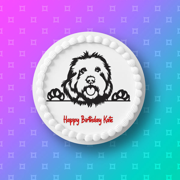 Labradoodle Edible Icing Cake Topper