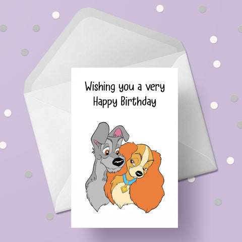 Lady & The Tramp Birthday Card 03