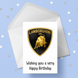 Lamborghini Logo Birthday Card