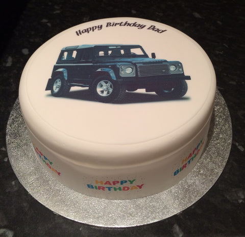 Land Rover 01 Edible Icing Cake Topper
