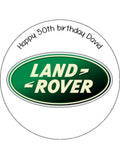 Land Rover Logo Edible Icing Cake Topper
