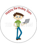 IT Computer Theme Edible Icing Cake Topper 05