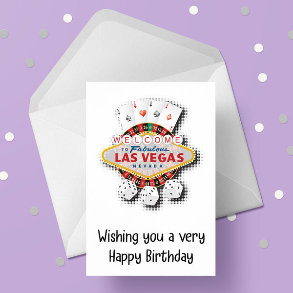 Las Vegas Birthday Card 02 - Las Vegas Sign