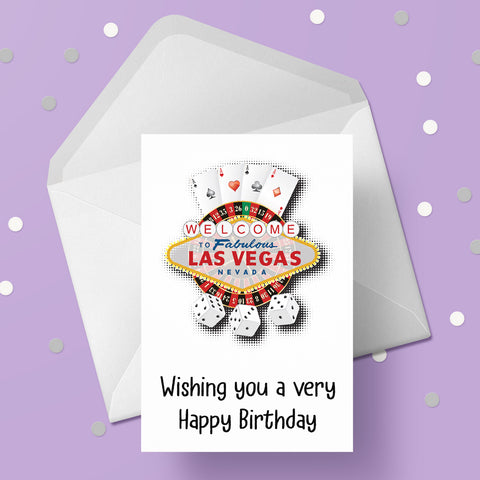 Las Vegas Birthday Card 02 - Las Vegas Sign