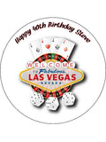 Las Vegas Sign Edible Icing Cake Topper 02