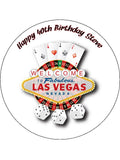 Las Vegas Sign Edible Icing Cake Topper 05