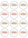 Las Vegas Sign Edible Icing Cake Topper 03 - Married in Vegas