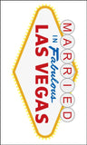 Las Vegas Sign Edible Icing Cake Topper 03 - Married in Vegas