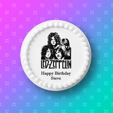Led Zeppelin 02 Edible Icing Cake Topper