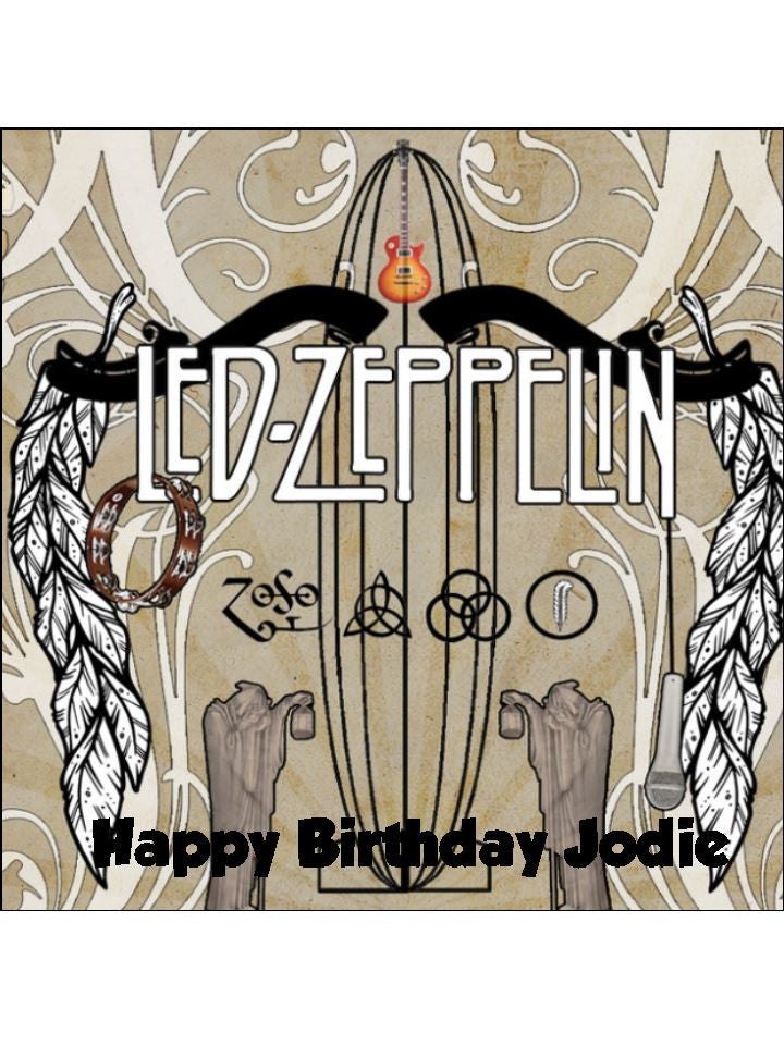 Led Zeppelin 01 Edible Icing Cake Topper – the caker online