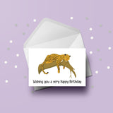 Leopard Birthday Card 04