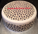 Leopard Print Edible Icing Cake Topper