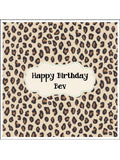 Leopard Print Edible Icing Cake Topper