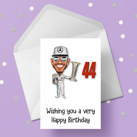 Lewis Hamilton 01 Birthday Card