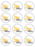 Liberal Democrats Party Edible Icing Cake Topper