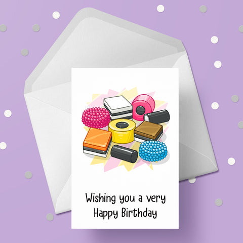 Liquorice Allsorts Birthday Card 01