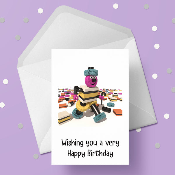 Liquorice Allsorts Birthday Card - Bertie Bassett Card