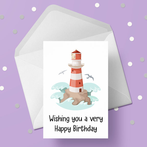 Lighthouse Birthday Card