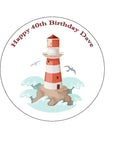 Lighthouse Edible Icing Cake Topper
