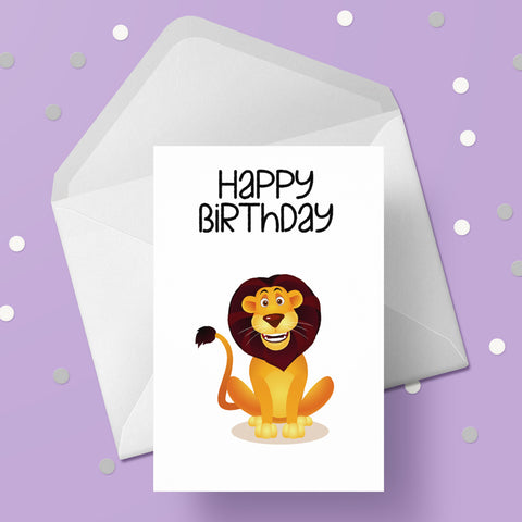 Lion 02 Birthday Card