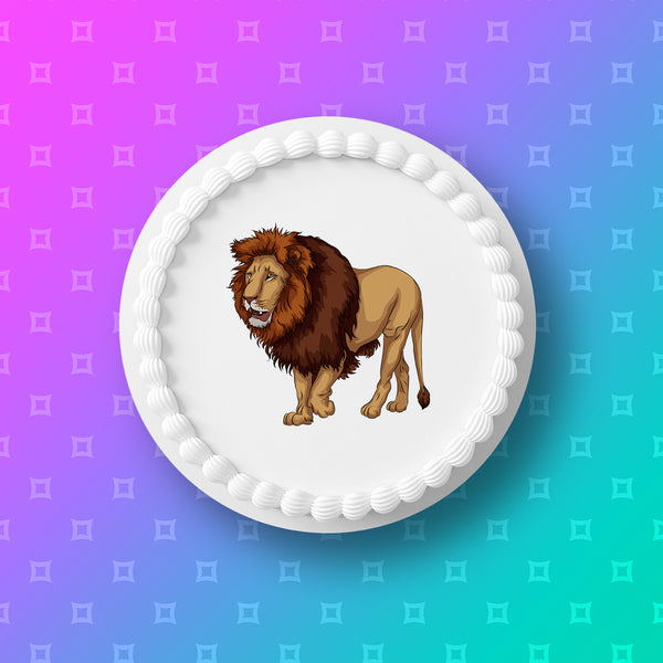 Lion Edible Icing Cake Topper 04