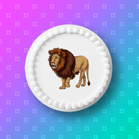 Lion 01 Edible Icing Cake Topper