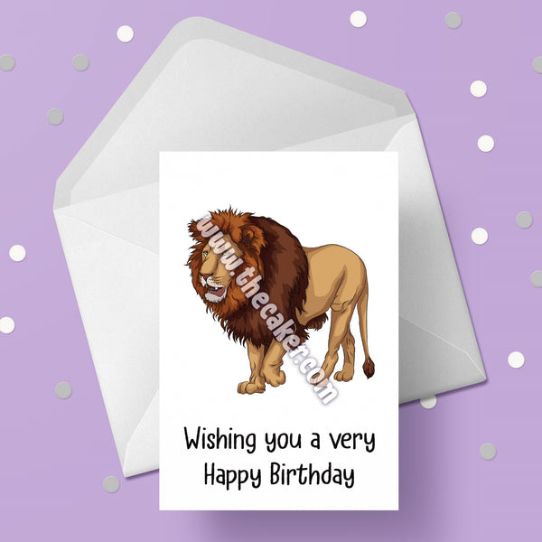Lion Birthday Card 04