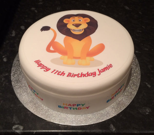 Lion Edible Icing Cake  02